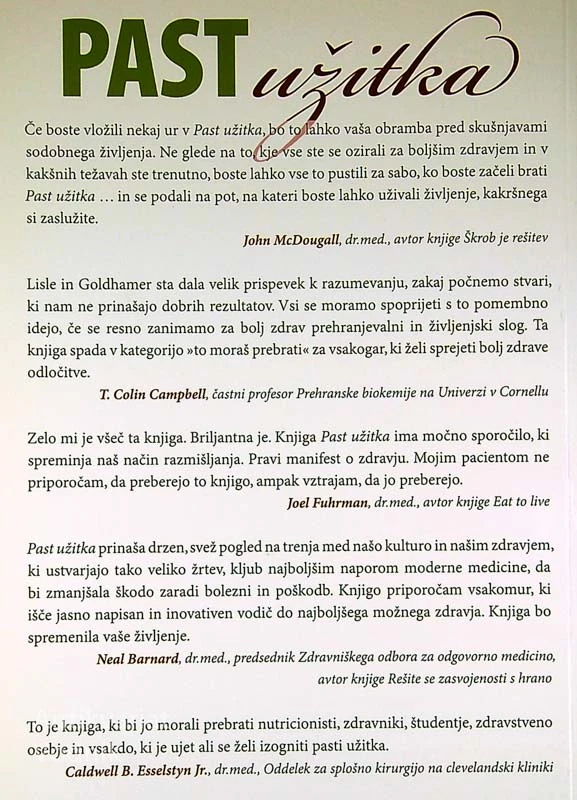 PAST UŽITKA, dr. Douglas J. Lisle in dr. Alan Goldhamer