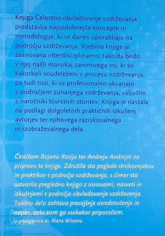 CELOSTNO OBVLADOVANJE VZDRŽEVANJA