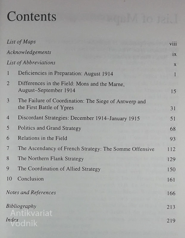 ANGLO-FRENCH RELATIONS AND STRATEGY ON THE WESTERN FRONT 1914-18, William James Philpott