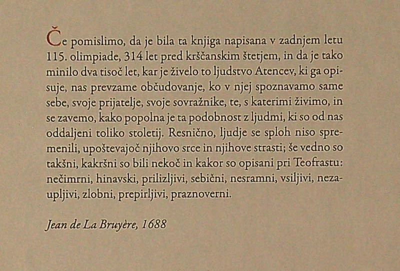ZNAČAJI, Teofrast