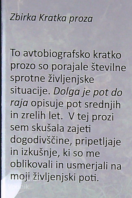 DOLGA JE POT DO RAJA, Marijana Starc