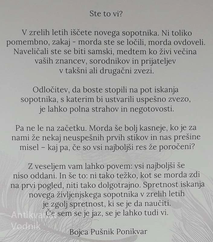 VSI NAJBOLJŠI (ŠE) NISO POROČENI, Bojca Pušnik Ponikvar