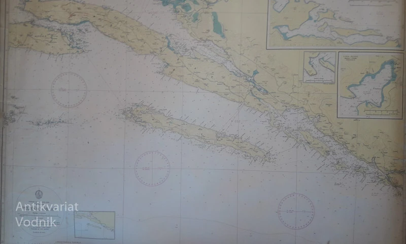Navtične karte, skupno 15 kart, izdal Hrvatski Hidrografski Institut