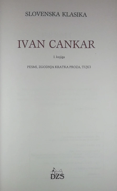 IVAN CANKAR I. knjiga