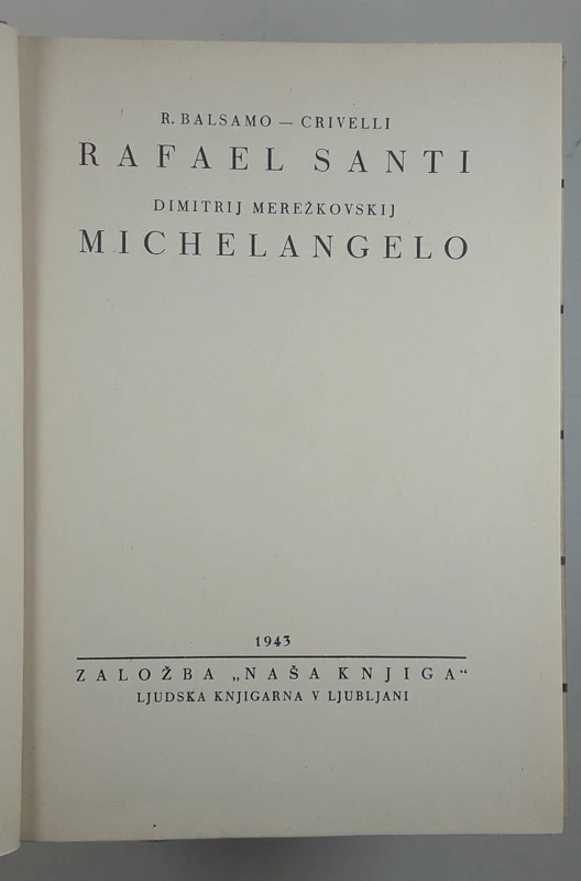RAFAEL SANTI, MICHELANGELO, več avtorjev