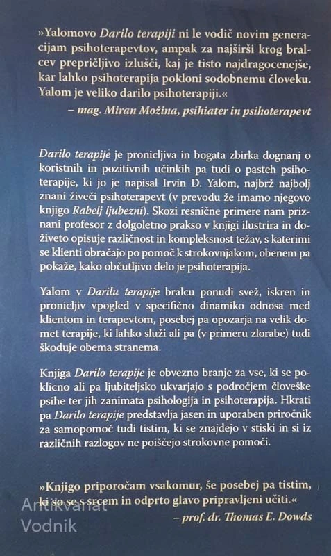 DARILO TERAPIJE, Irvin D. Yalom