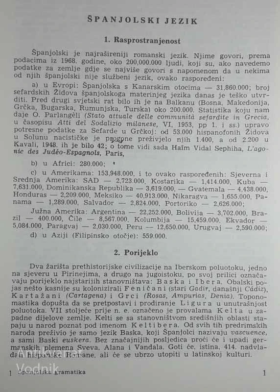 GRAMATIKA ŠPANJOLSKOG JEZIKA, Vojmir Vinja