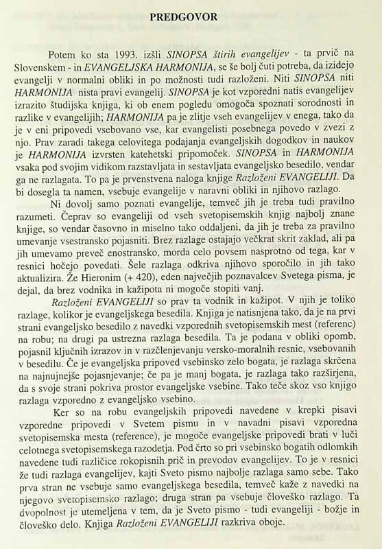 RAZLOŽENI EVANGELIJ, France Rozman