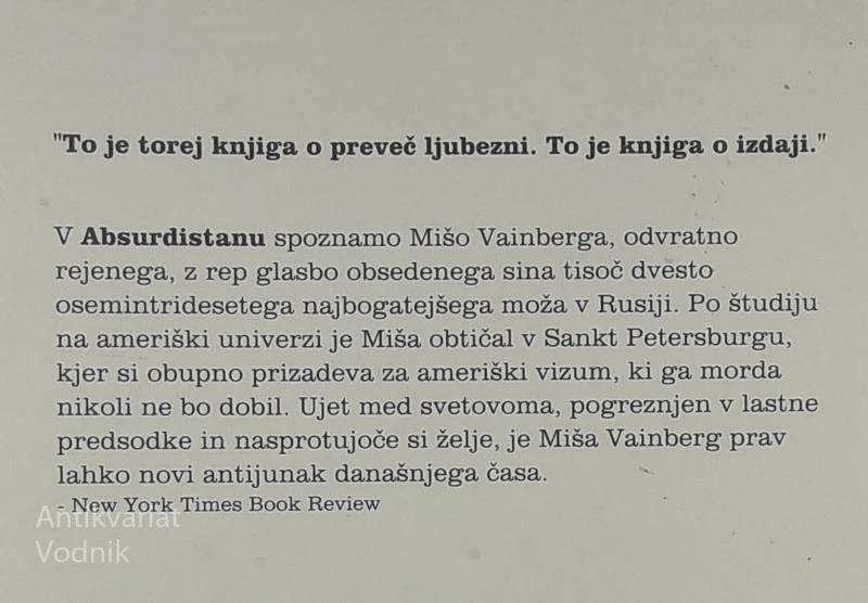 ABSURDISTAN, Gary Shteyngart