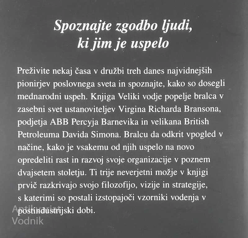 VELIKI VODJE, Manfred F. R. Kets de Vries in Elizabeth Florent