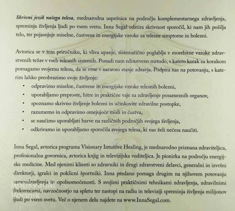 SKRIVNI JEZIK NAŠEGA TELESA, Inna Segal