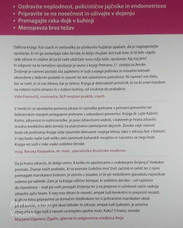 PREHRANA 21. STOLETJA ZA ŽENSKE, dr. Lejla Kažinić Kreho