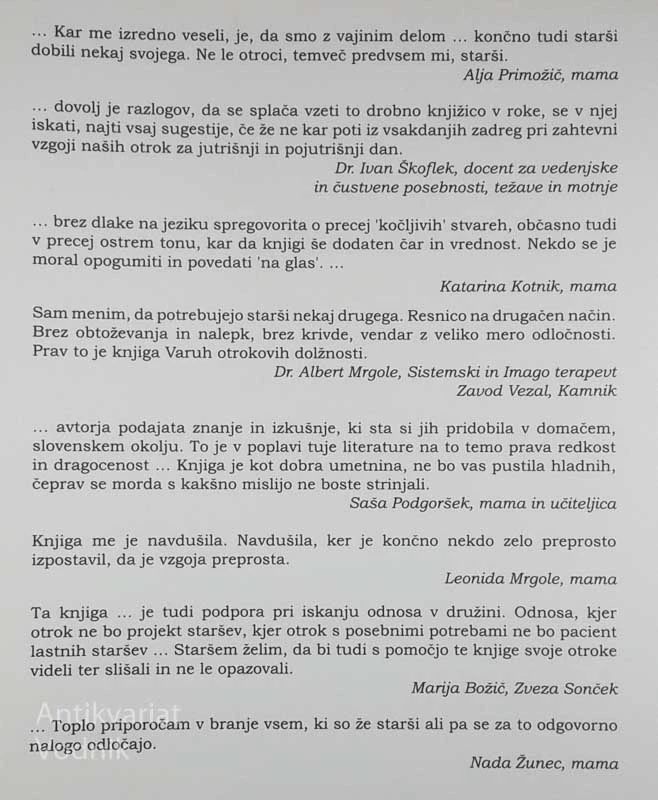 VARUH OTROKOVIH DOLŽNOSTI, Marko Juhant in Simona Levc