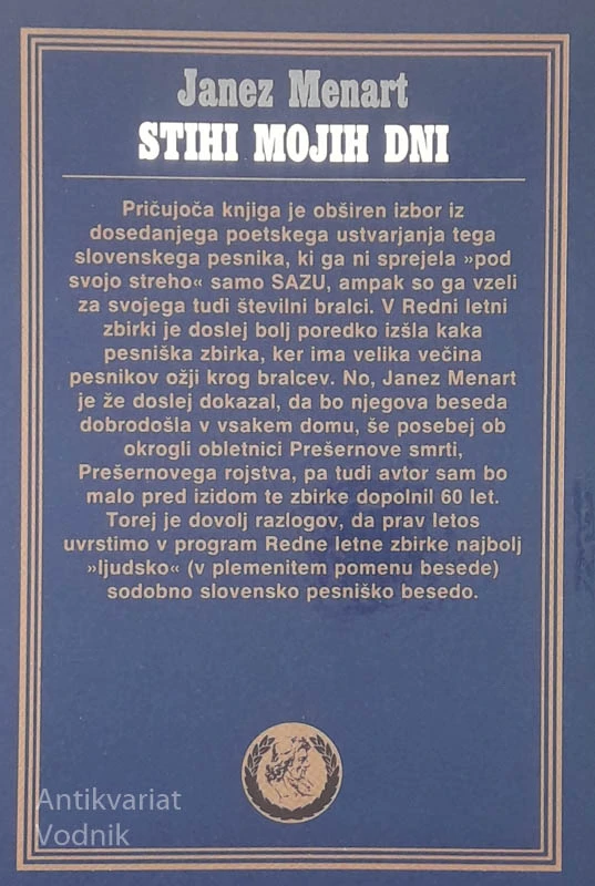 STIHI MOJIH DNI, Janez Menart