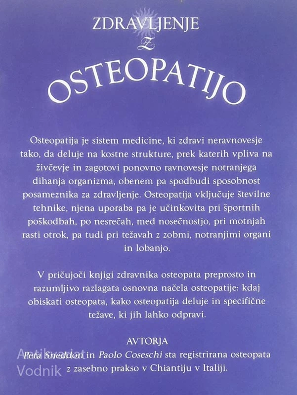 ZDRAVLJENJE Z OSTEOPATIJO, Peta Sneddon in Paolo Coseschi