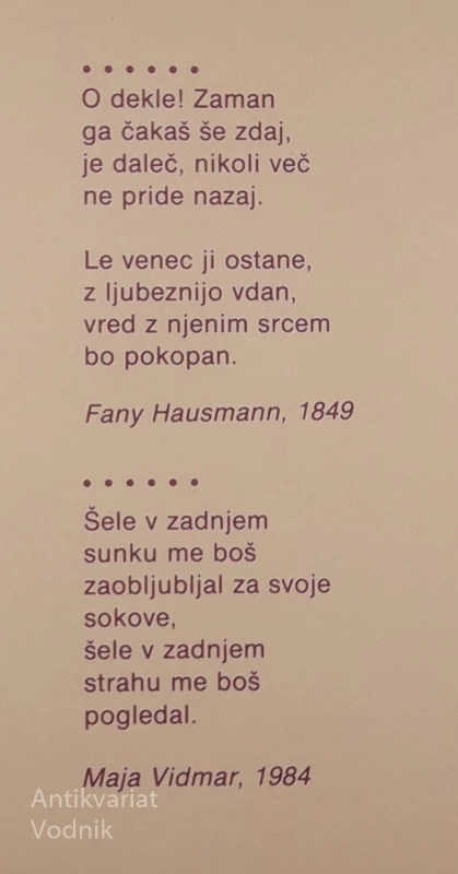 LIRIKA SLOVENSKIH PESNIC, 1849-1984