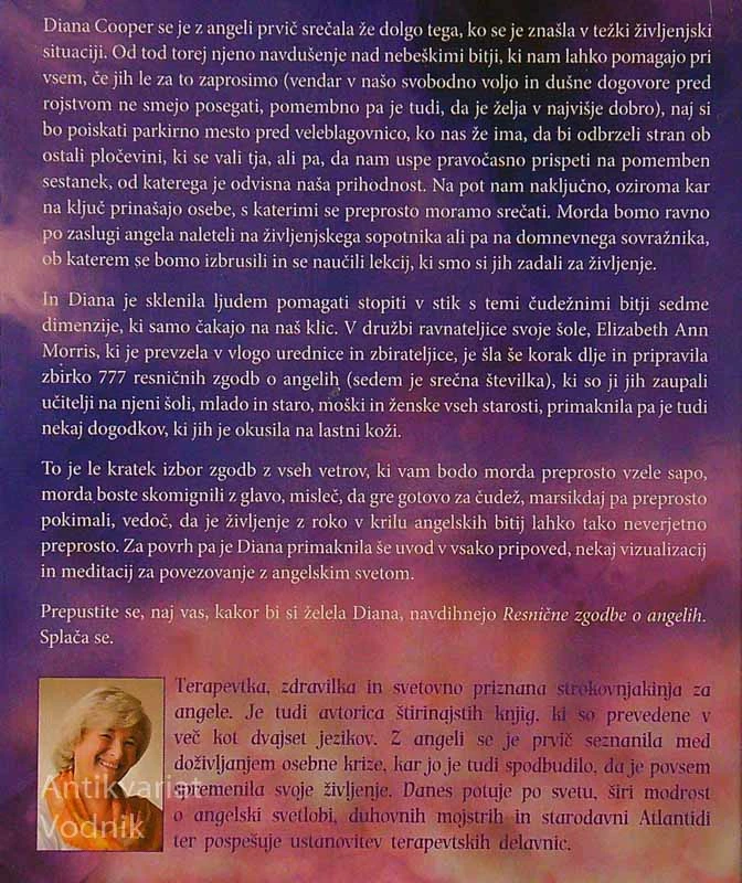 RESNIČNE ZGODBE O ANGELIH; UPANJE IN NAVDIH V 777 SPOROČILIH, Diana Cooper