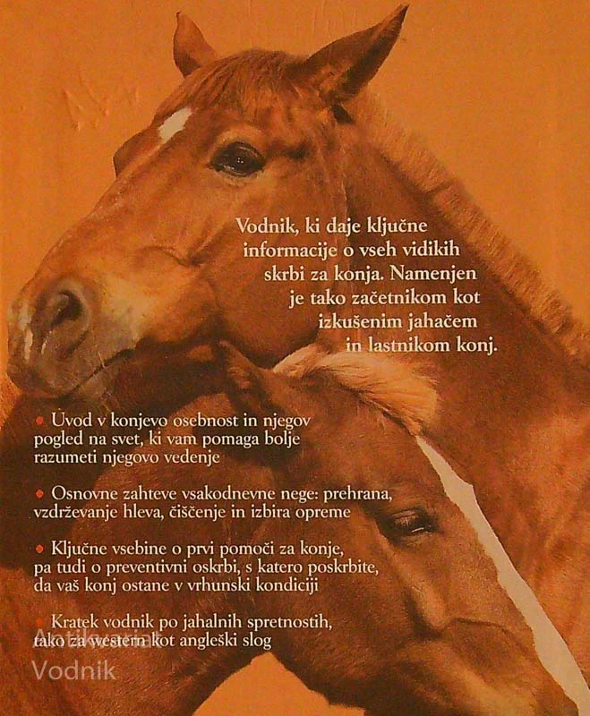 KONJI; CELOVIT PRIROČNIK ZA OSKRBO IN NEGO