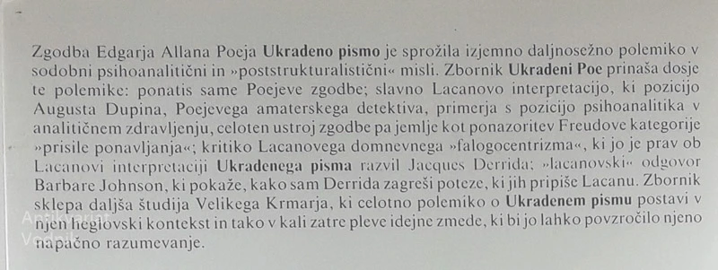 UKRADENI POE, več avtorjev