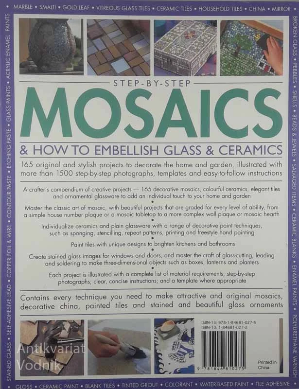 MOSAICS & HOW TO EMBELLISH GLASS & CERAMICS, Simona Hill