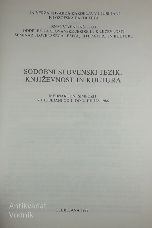 SODOBNI SLOVENSKI JEZIK, KNJIŽEVNOST IN KULTURA, več avtorjev
