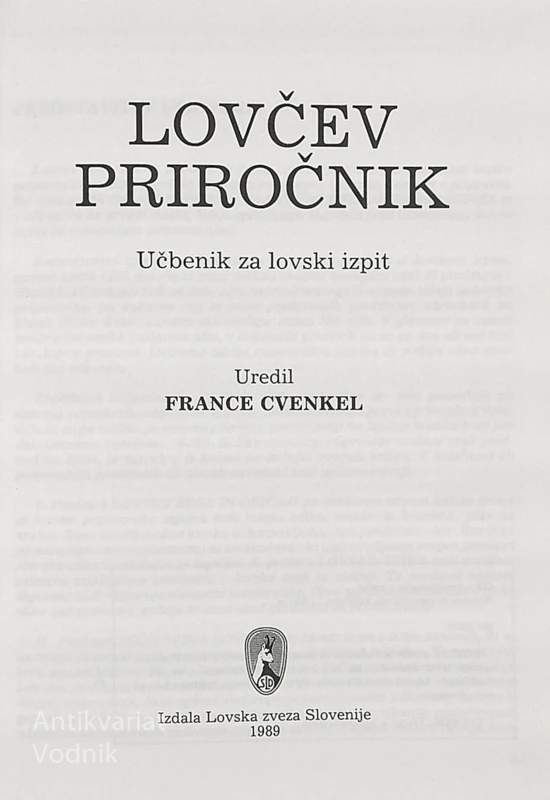 LOVČEV PRIROČNIK; UČBENIK ZA LOVSKI IZPIT, več avtorjev
