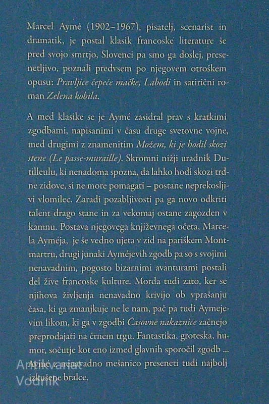 MOŽ, KI JE HODIL SKOZI STENE, Marcel Ayme