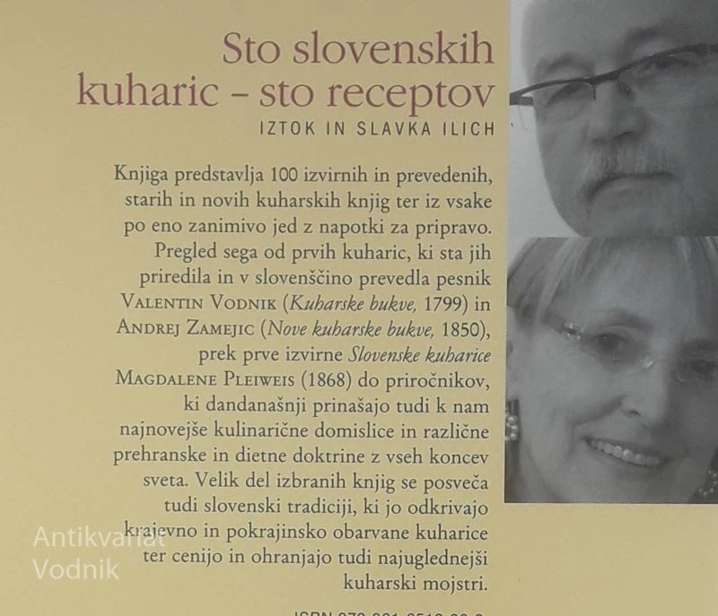 STO SLOVENSKIH KUHARIC – STO RECEPTOV, Iztok in Slavka Ilich