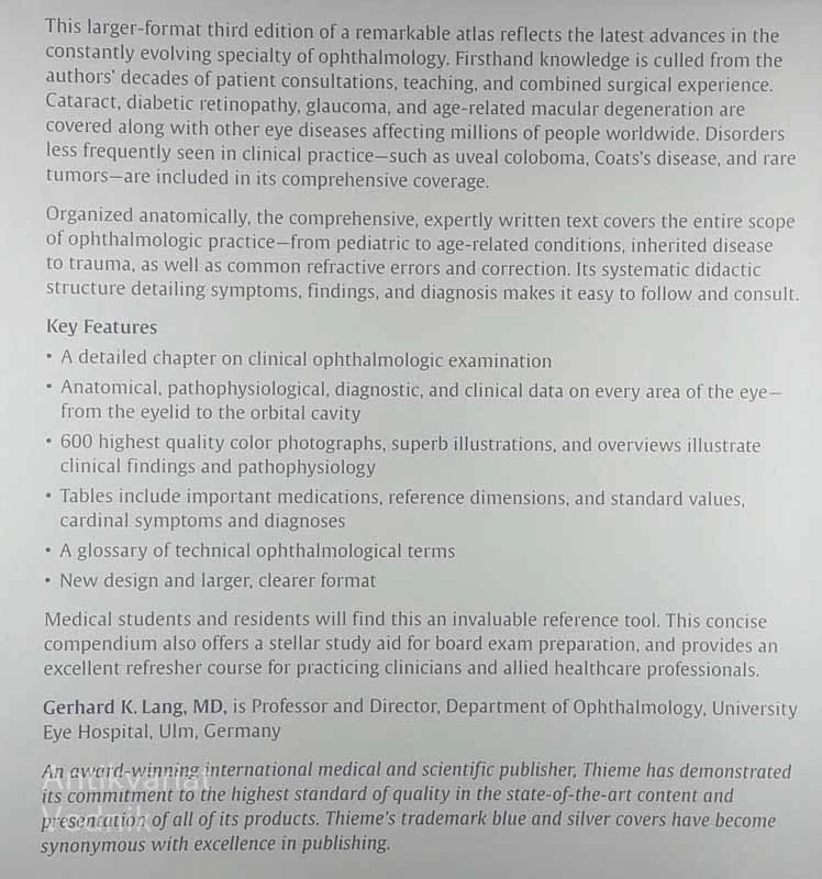 OPHTHALMOLOGY, Gerhard K. Lang