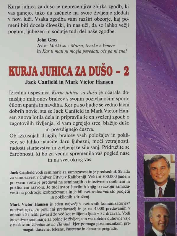 KURJA JUHICA ZA DUŠO, 2. krožnik, J. Canfield & M. V. Hansen