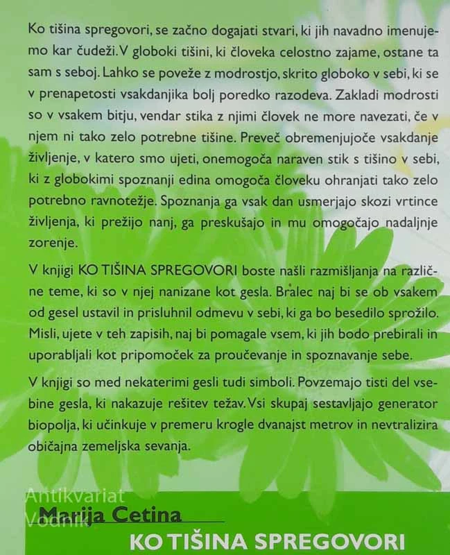 KO TIŠINA SPREGOVORI, Marija Cetina