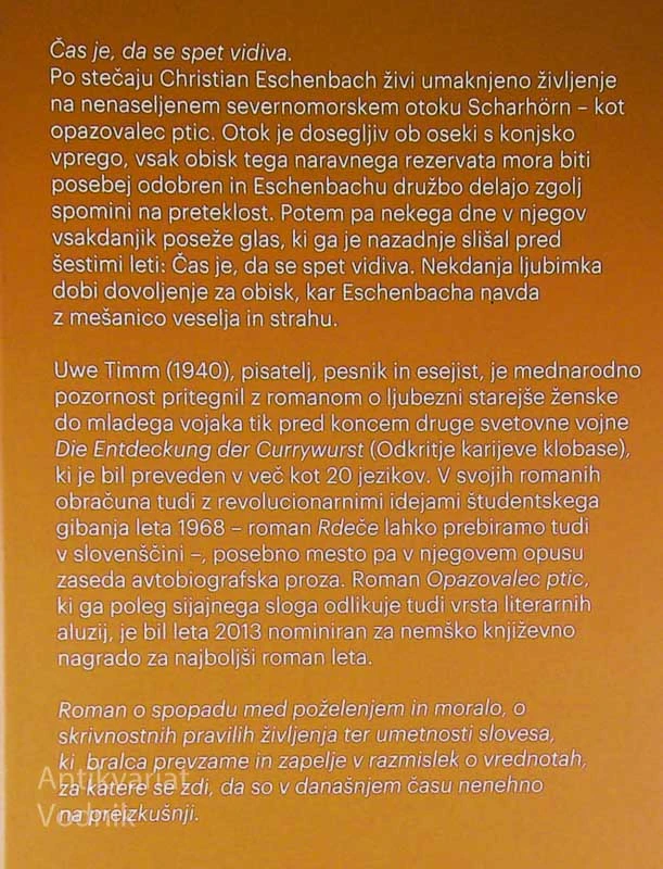 OPAZOVALEC PTIC, Uwe Timm