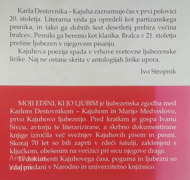 MOJI EDINI, KI JO LJUBIM; KAJUHOVA PRVA LJUBEZEN, Ivan Sivec