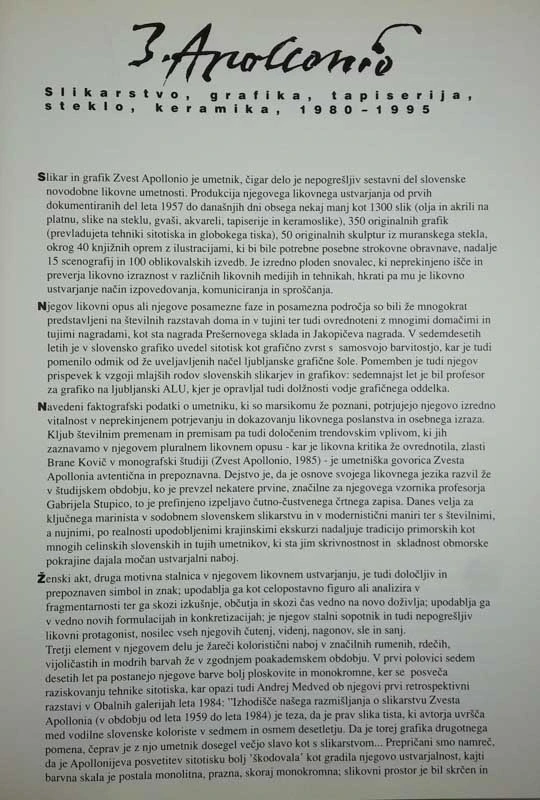 ZVEST APOLLONIO, Nives Marvin