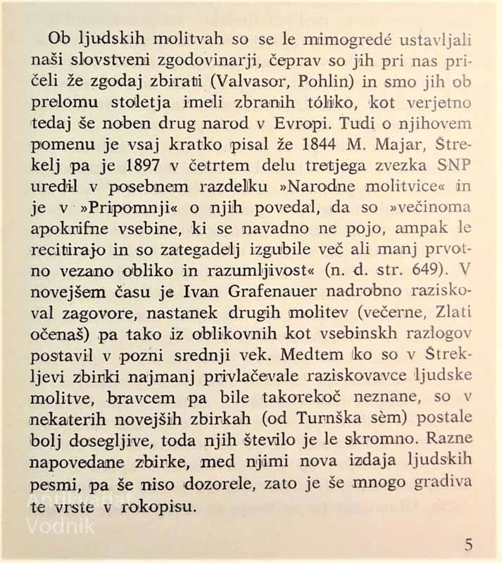 SLOVENSKE LJUDSKE MOLITVE, zbral in uredil Vilko Novak