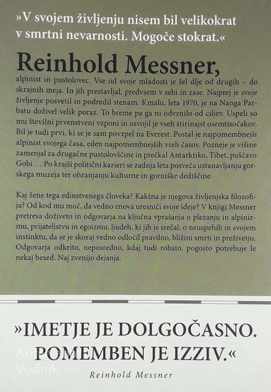 REINHOLD MESSNER, Thomas Huetlin