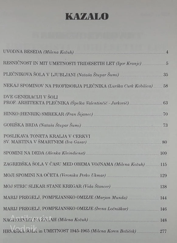 TRIDESETA LETA 20. STOLETJA V SLOVENSKI LIKOVNI UMETNOSTI, uredila Milena Kožuh