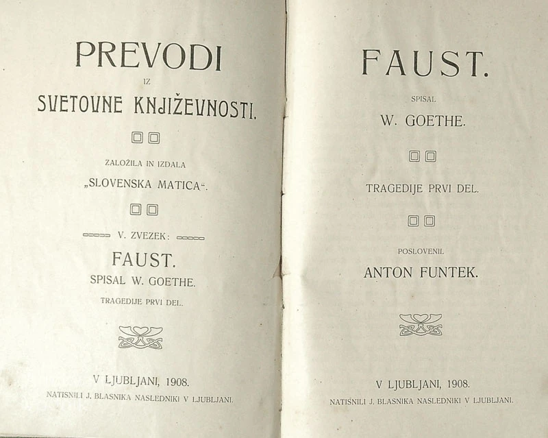 FAUST (TRAGEDIJE PRVI DEL), Goethe