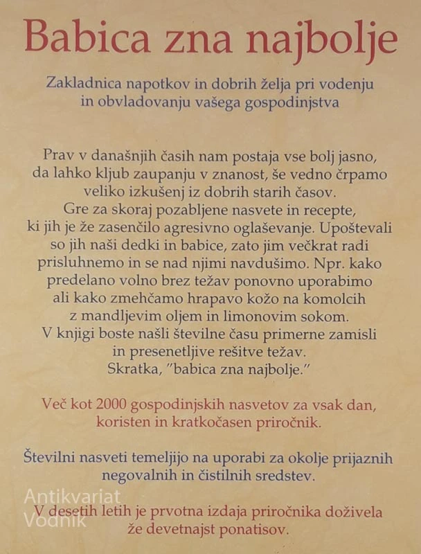 BABICA ZNA NAJBOLJE, Eveline Kalchkoven Smit