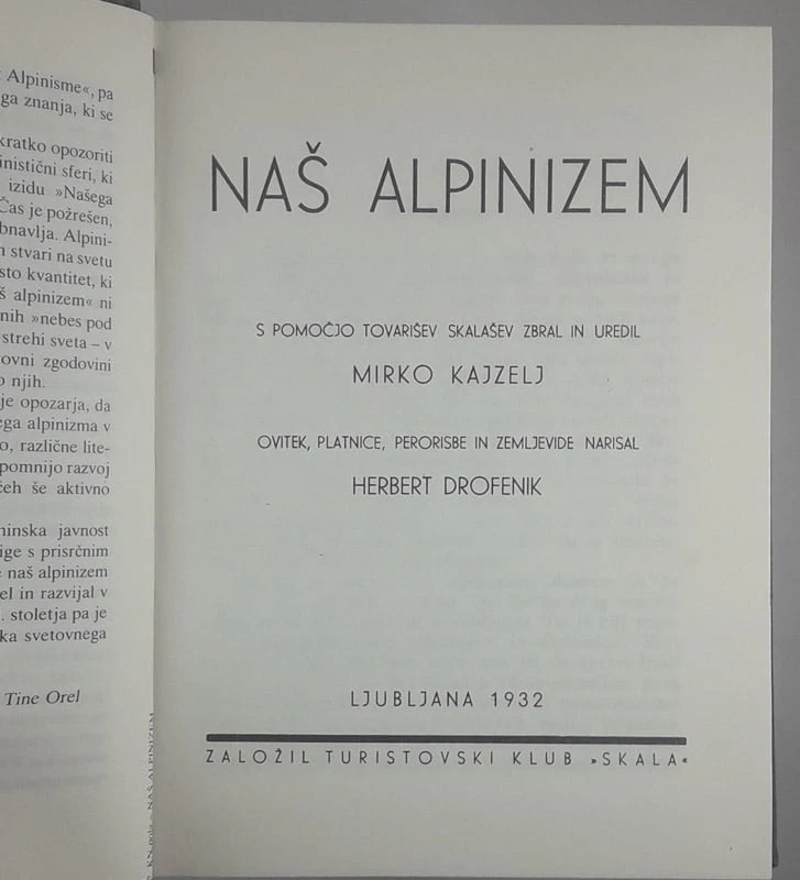 NAŠ ALPINIZEM, Mirko Kajzelj in Herbert Drofenik