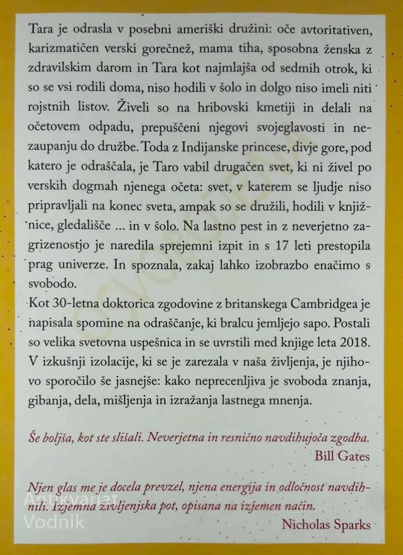 OSVOBOJENA, Tara Westover