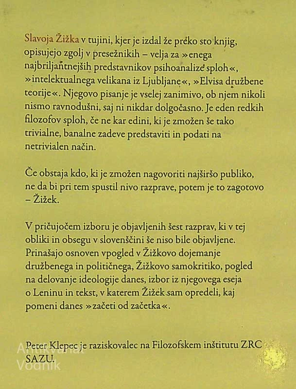 ZAČETKI OD ZAČETKA, Slavoj Žižek
