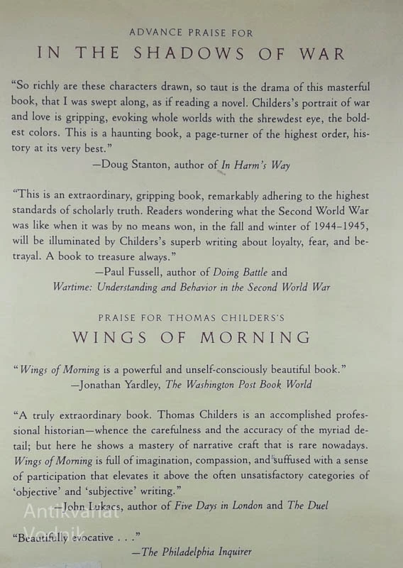 IN THE SHADOWS OF WAR, Thomas Childers