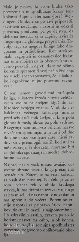 DOBER NASVET ZA VSAK DAN, Hermann-Josef Weidinger