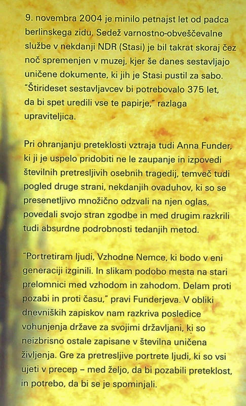ZLOGLASNI STASI, Anna Funder