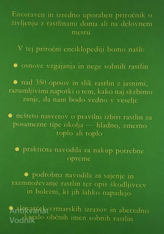 SOBNE RASTLINE, George Seddon