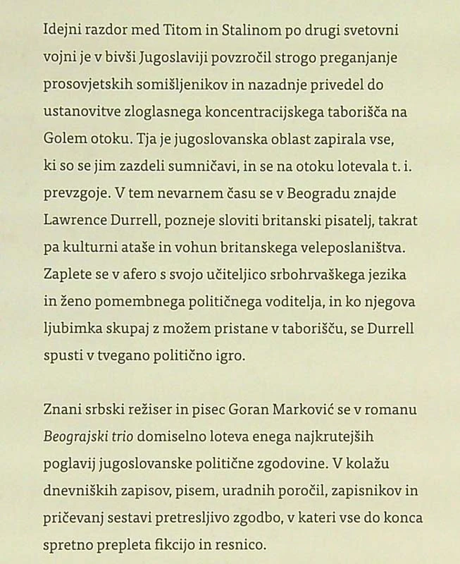 BEOGRAJSKI TRIO, Goran Marković