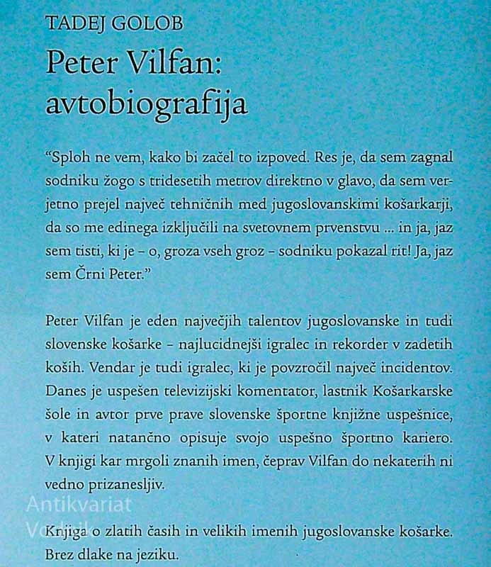 PETER VILFAN: AVTOBIOGRAFIJA, Tadej Golob