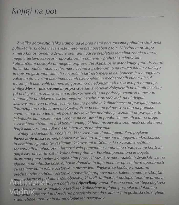 MESO; POZNAVANJE IN PRIPRAVA, Franc Bučar