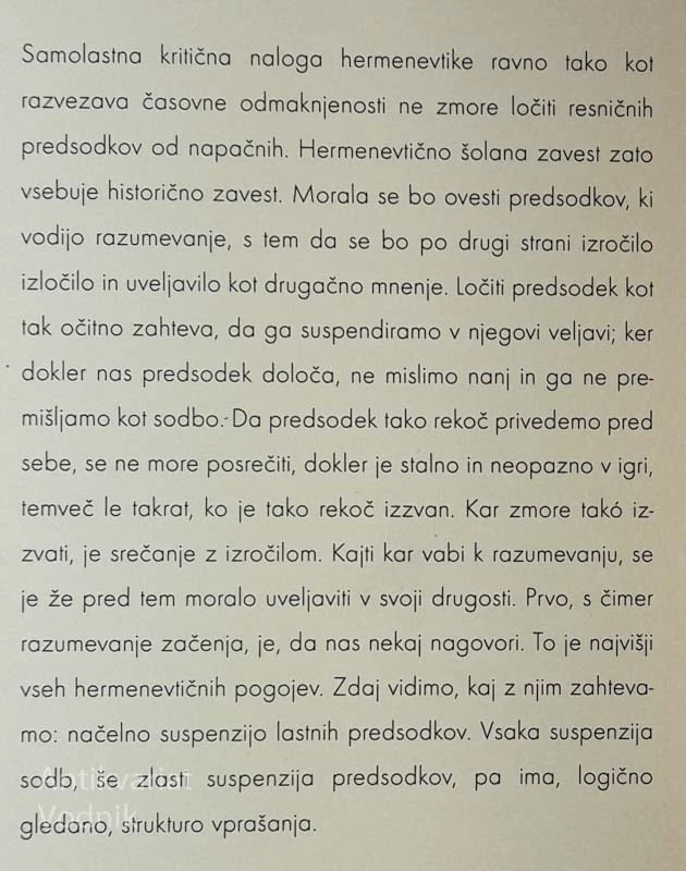 Hans-Georg Gadamer, IZBRANI SPISI